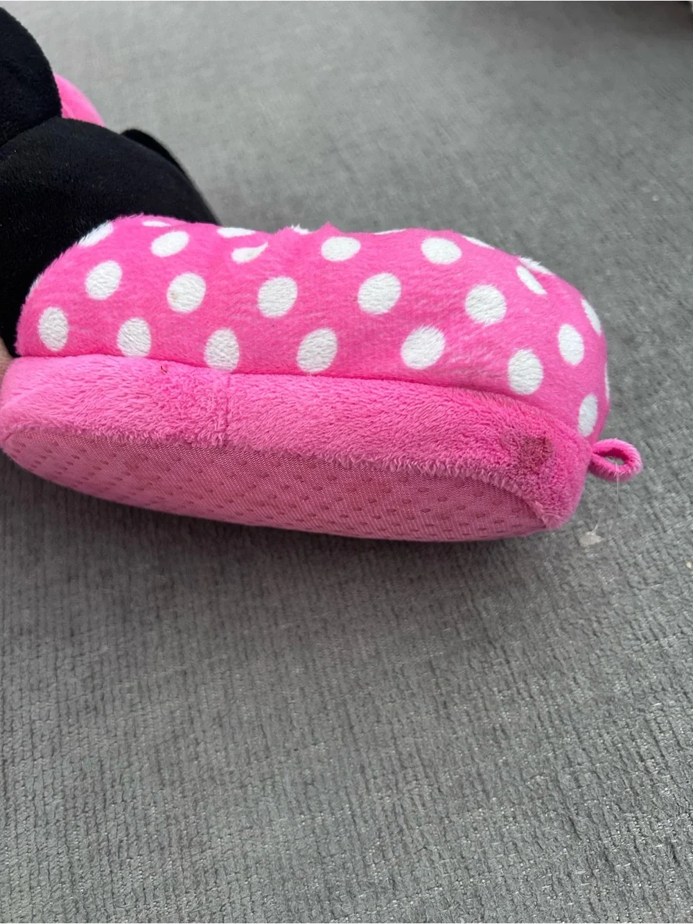 Disney Pink Polka Dot Plush Character Slippers